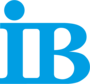 Logo internationaler Bund, hellblau IB