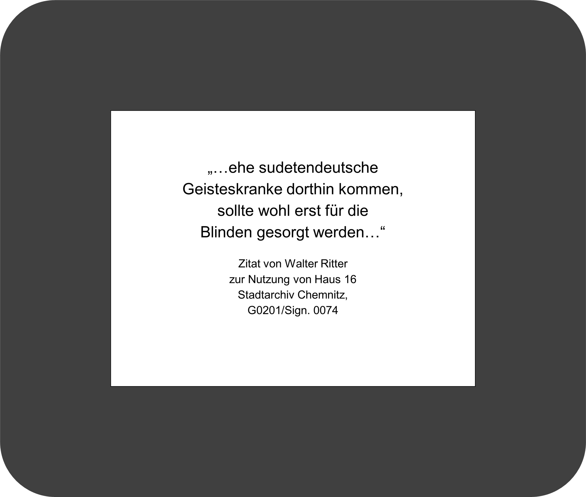 Ein Zitat von Walter Ritter: „…ehe sudetendeutsche Geisteskranke dorthin kommen, sollte wohl erst für die Blinden gesorgt werden…“